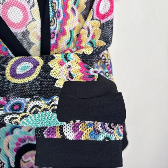 Joseph Ribkoff Womens Cover Up 8 Kimono Open Knit Multicolor Jacket - Picture 9 of 15
